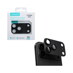 Protetor de Lente de Câmera de Vidro Temperado Para Apple iPhone 18 Pro Max Preto